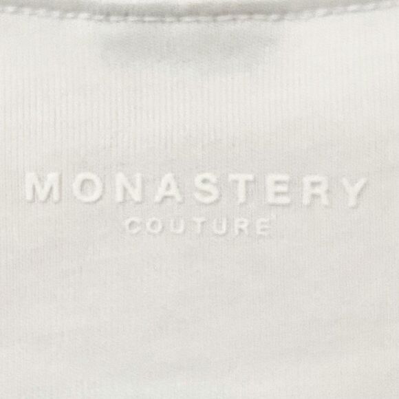 Monastery Couture White Logo T-Shirt Mens Size Medium - Picture 7 of 10